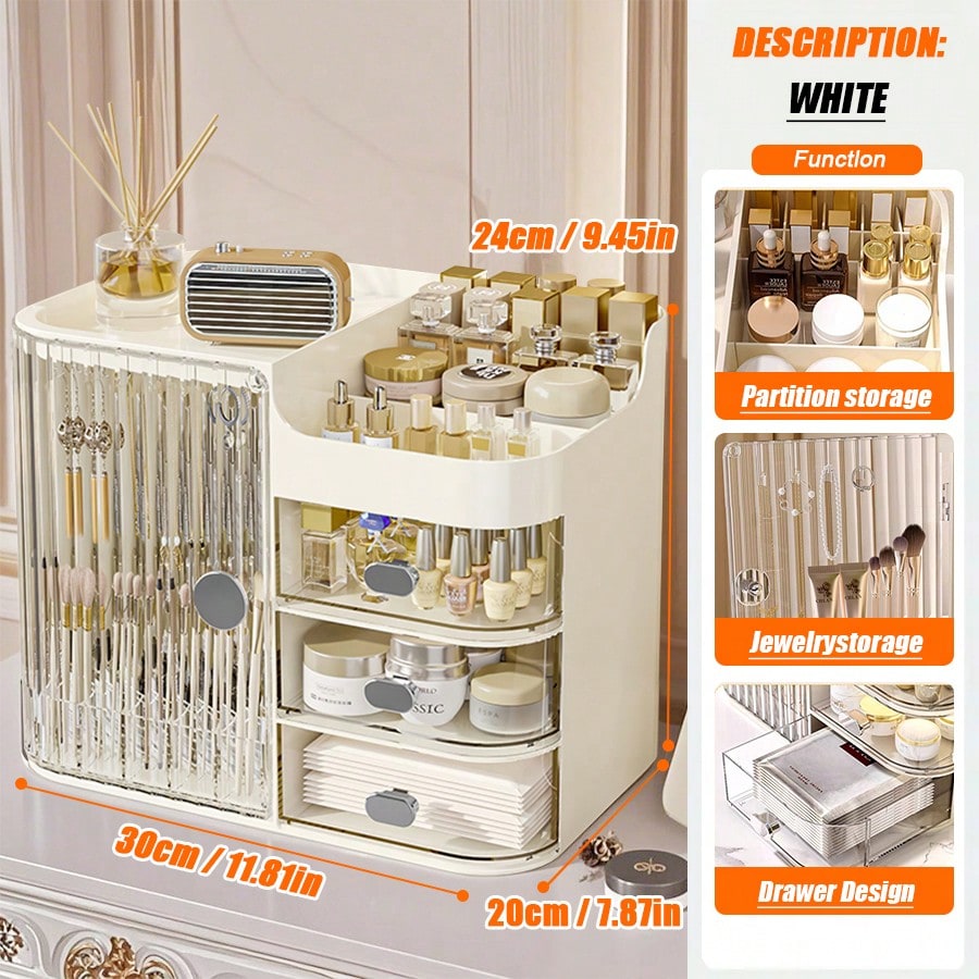 Skincare B Erl - Organisateur de maquillage de grande capacité