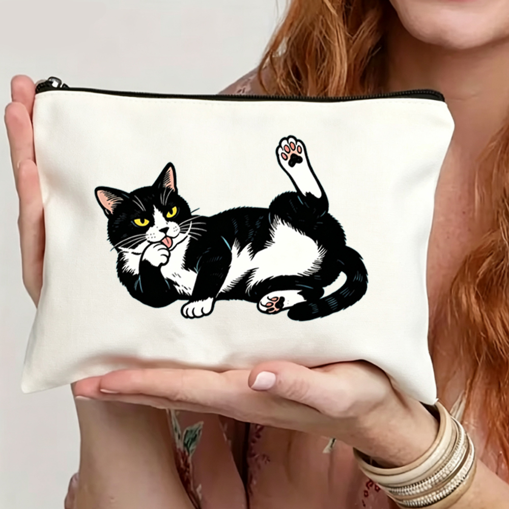 Skincare B Erl - Trousse de maquillage à motif chat
