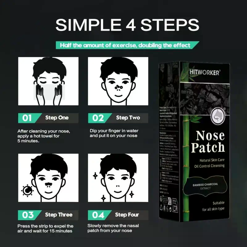20/30/50 Pcs Bandes nettoyante - Charcoal Pore Strip avis et prix