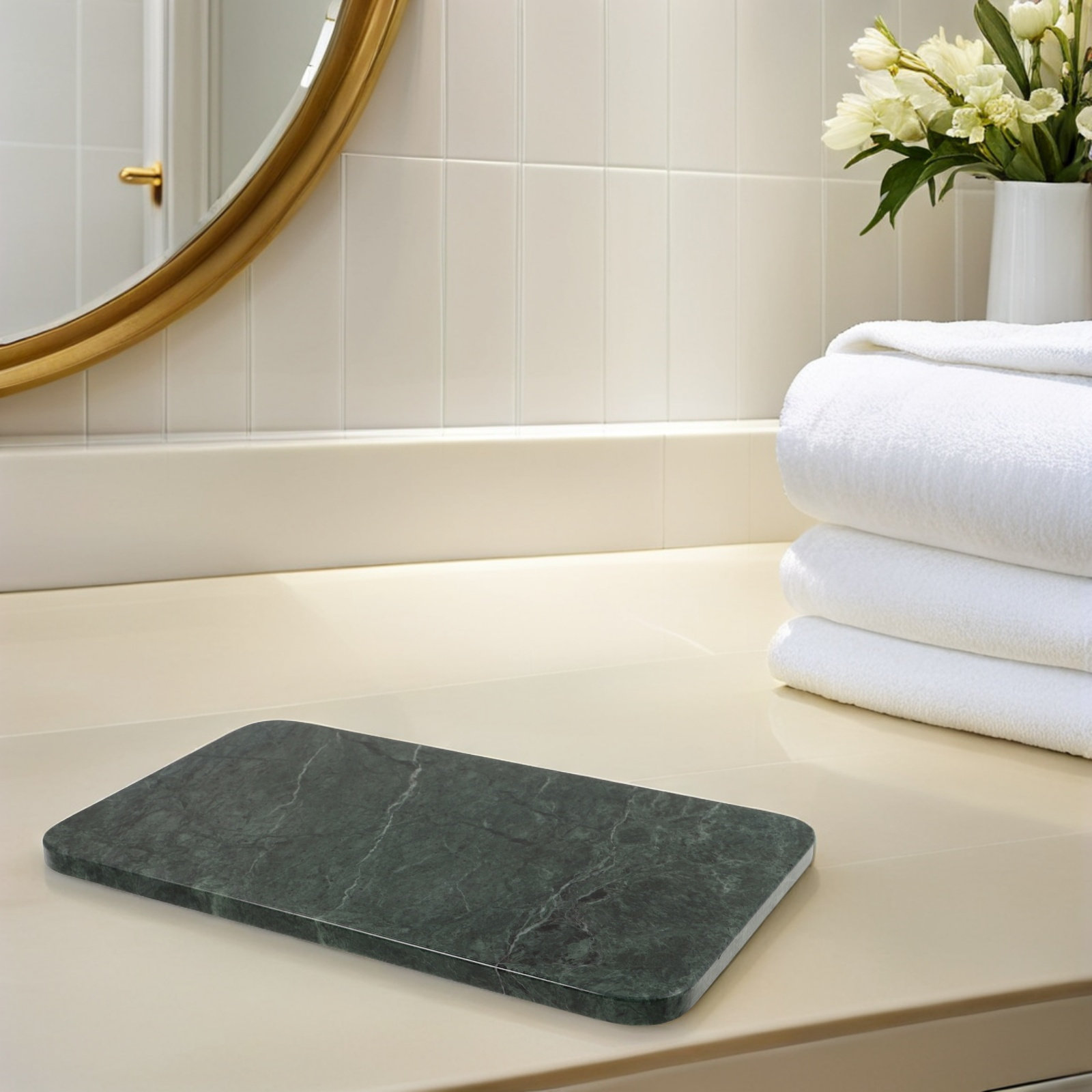 Plateau rectangulaire en marbr - Skincare Natur E avis et prix