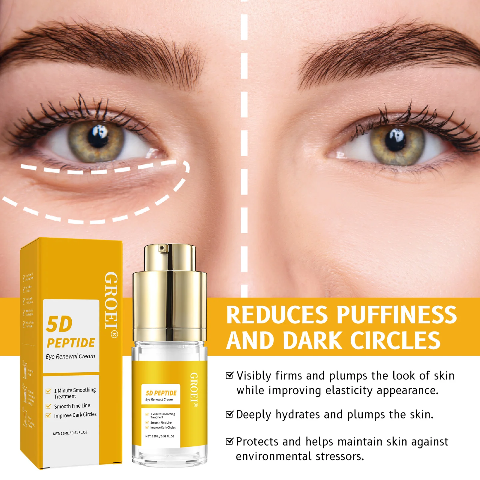 Solution pour les cernes et le - Eye Cream Peptide avis et prix